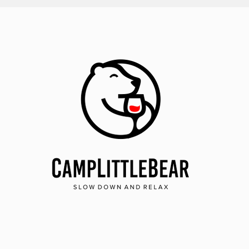 Little design with the title 'wine bear logo'