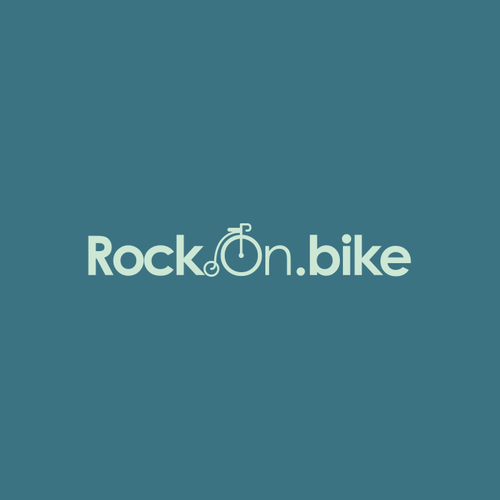 Biker logo with the title 'Rock on Bike'