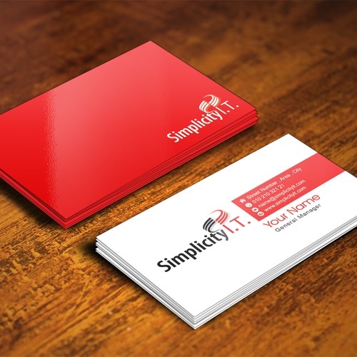 Stationery brand with the title 'Simplicity I.T. Business Card'