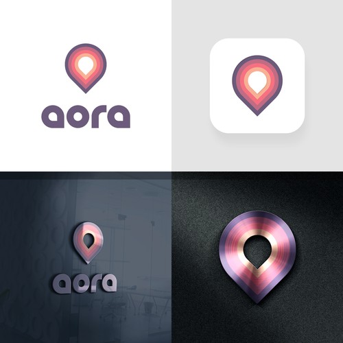 Aura logo with the title 'Logo Design for aora'