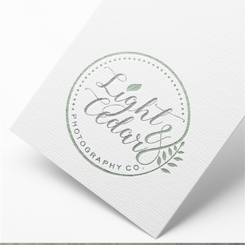 Script logo with the title 'LIGHT & CEDAR Photography Co.'