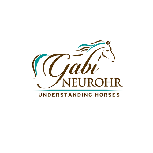 Horse riding logo with the title 'Unique Natural Horsemanship logo'