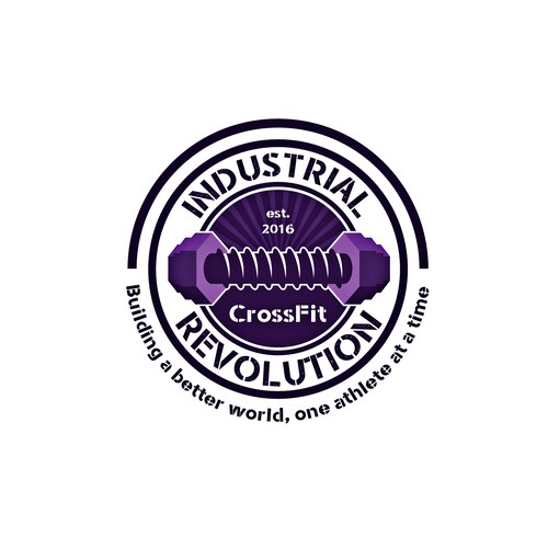 CrossFit logo with the title 'Logo For Industrial Crossfit'