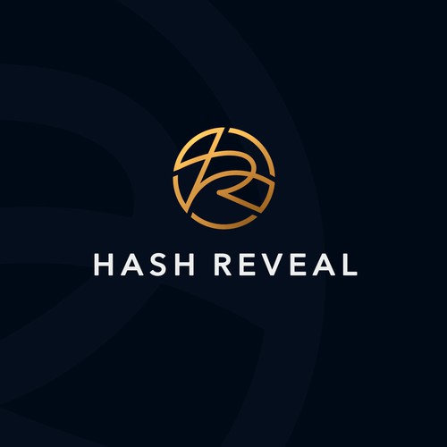 Digital art logo with the title '«Hash Reveal» logo'