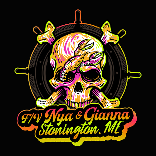 Lobster logo with the title 'F/V Nya & Gianna'