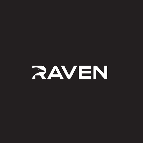 Raven logo with the title 'Wordmark logo for 'RAVEN''