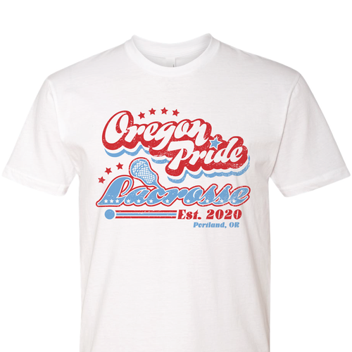 Lacrosse design with the title 'T-Shirt Design for Oregon Pride Lacrosse'