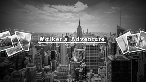 Background design with the title 'Adventure YouTube Banner'