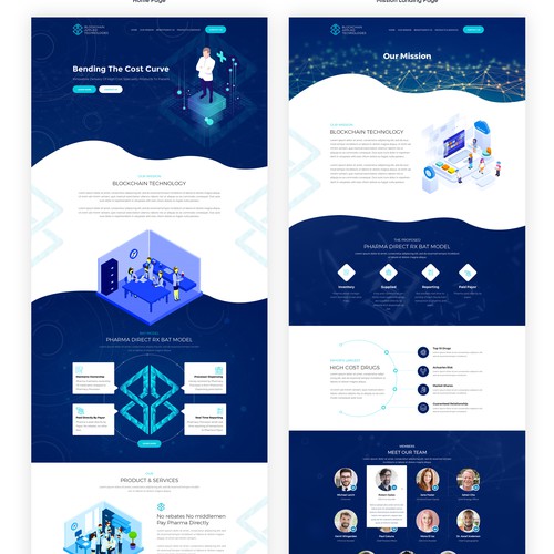 Cryptocurrency design with the title ', Blockchain based private Medical company WEBSITE Design'