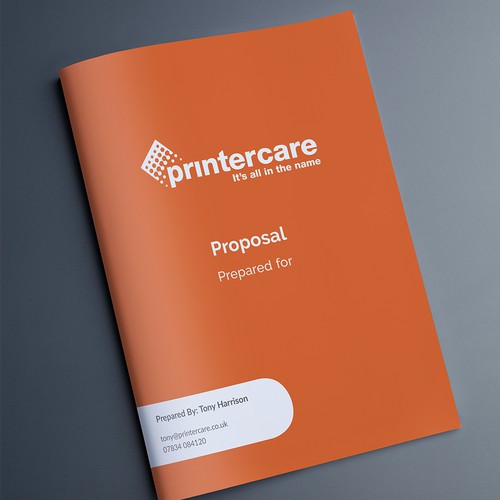 Proposal design with the title 'Proposal template'