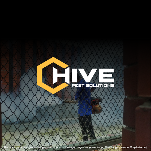 Safety design with the title 'HIVE PEST SOLUTIONS'