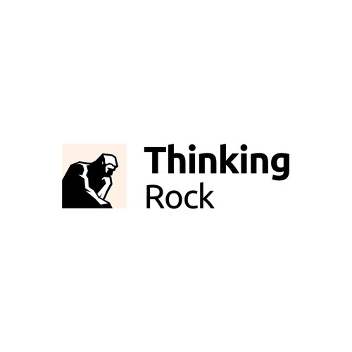 Thinking logo with the title 'Bold Logo Concept for Thinking Rock'