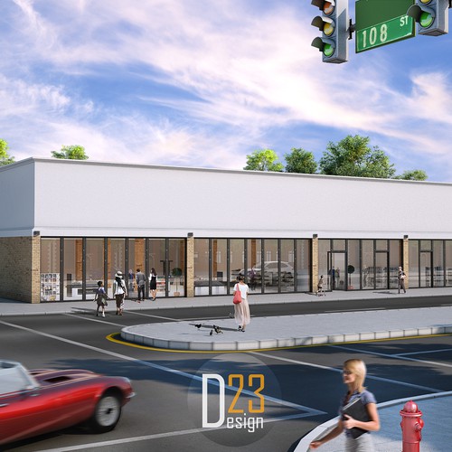 Exterior design with the title 'Architectural visualization'