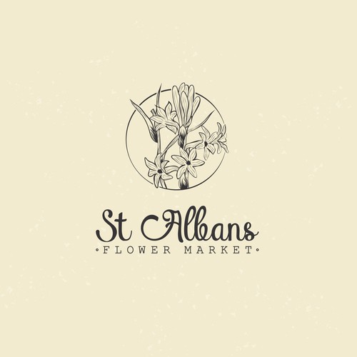 Arts logo with the title 'St Albans Flower Market Logo'