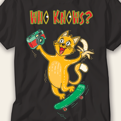 Cat t-shirt with the title 'illustration for t-shirt'