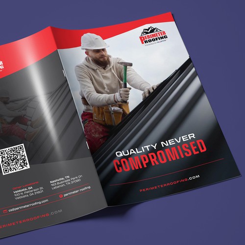 Profile design with the title 'Roofing Company Brochure'