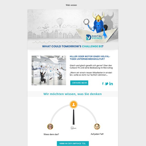 Newsletter design with the title 'Responsive Email Template'
