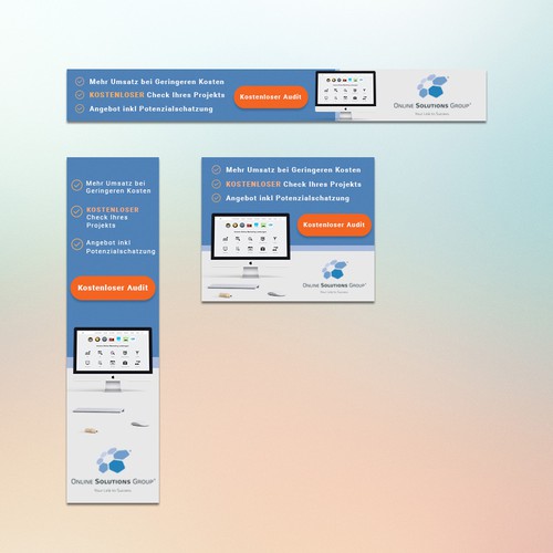 Online marketing design with the title 'Banner Add Design For An Online Marketing Agency'
