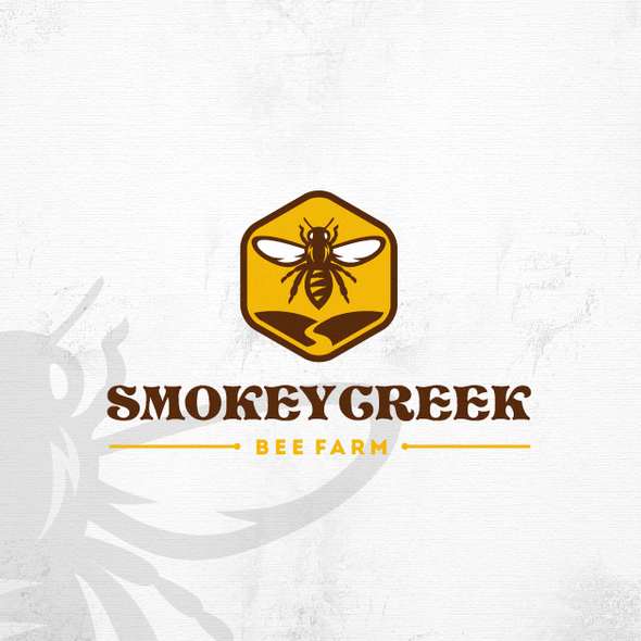 Gold tree logo with the title 'small, local bee company'