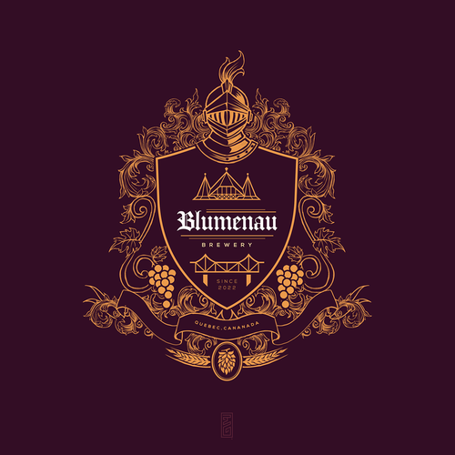 Knight design with the title 'Blumenau'