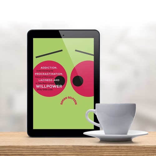 Psychology book cover with the title 'Striking minimalist cover for motivational book'