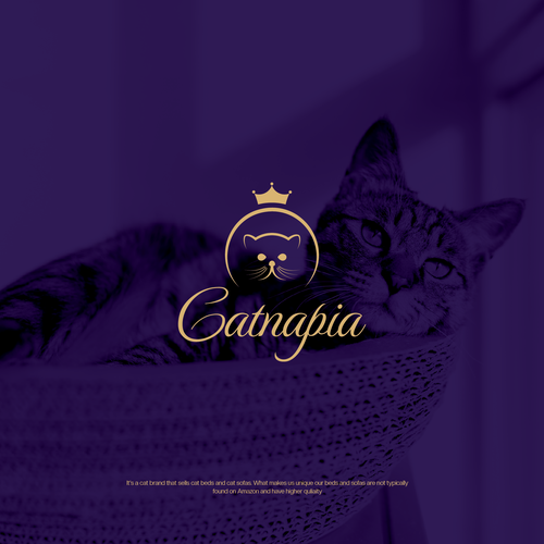 Exotic logo with the title 'Logo Design for a cat brand that sells beds and sofas.'