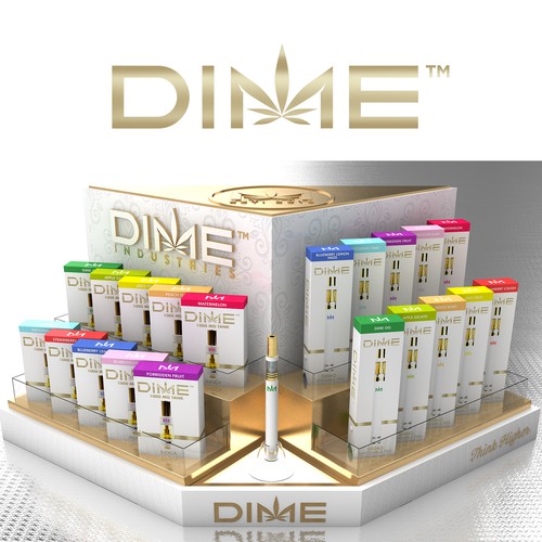 Display design with the title 'Dime industries CTU'