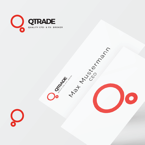 Trading logo with the title 'QTrade logo for trading company'