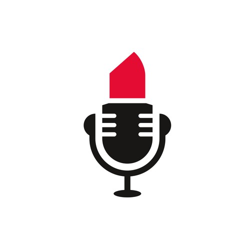 Lipstick design with the title 'The Group Chat Podcast'