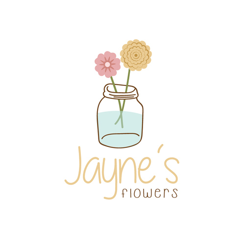 Flower design with the title 'Jayne's Flowers'