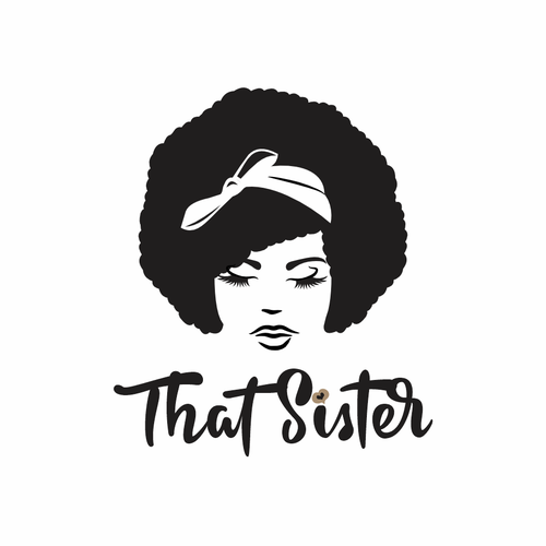 Afro logo with the title 'That Sister Logo Design'