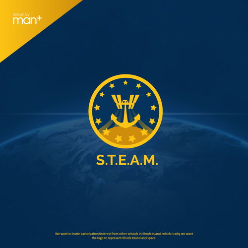 Patch logo with the title 'Space Missions Inspired Logo for a Rhode Island College'