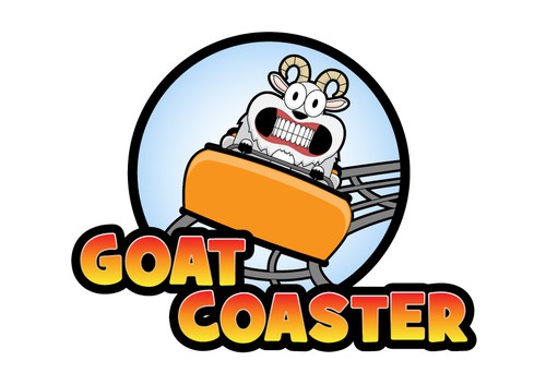 Coaster design with the title 'Logo for a roller coaster'