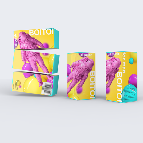 Nail polish design with the title 'Vibey Design for Men's Nail Polish'