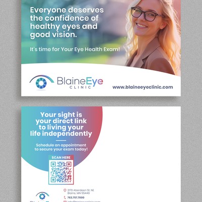 Postcard for eye clinic