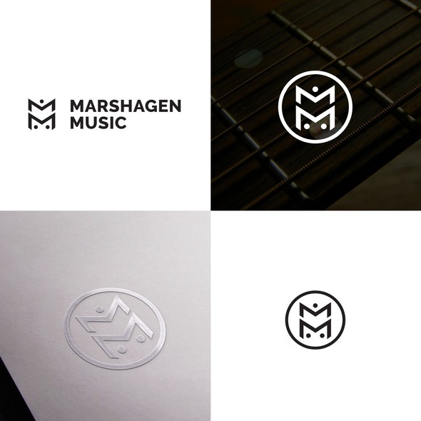 Acoustic logo with the title 'Logo for music production company.'