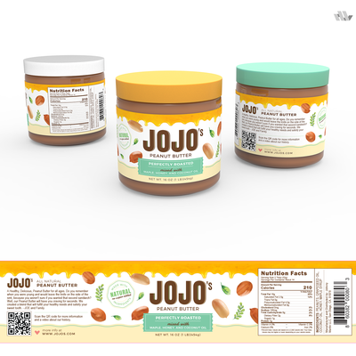 JOJO's Peanut Butter Label Design