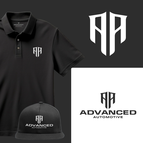 Repair logo with the title 'Automotive shop rebranding logo'