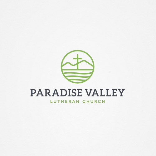 Cross design with the title 'Paradise Valley Lutheran Church'