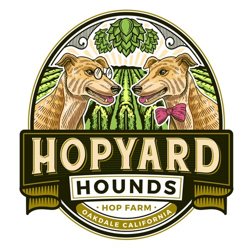 Brewery brand with the title 'Hopyard Hounds'