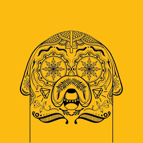 Tattoo artwork with the title 'Sugar skull illustration'