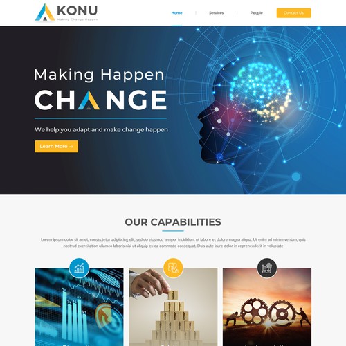 Graphic website with the title 'KONU'
