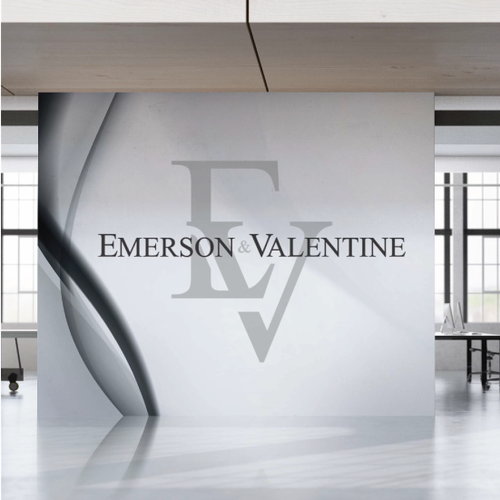 Corporate design logo with the title 'Minimalist design'