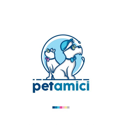 Sunglasses design with the title 'Logo for Pet Products'