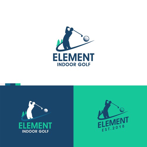 Element design with the title 'Golf Indoor'