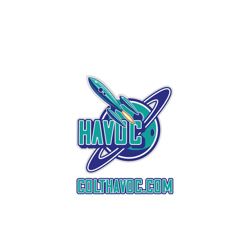 Spaceship logo with the title 'Logo concept for a e-sport player'