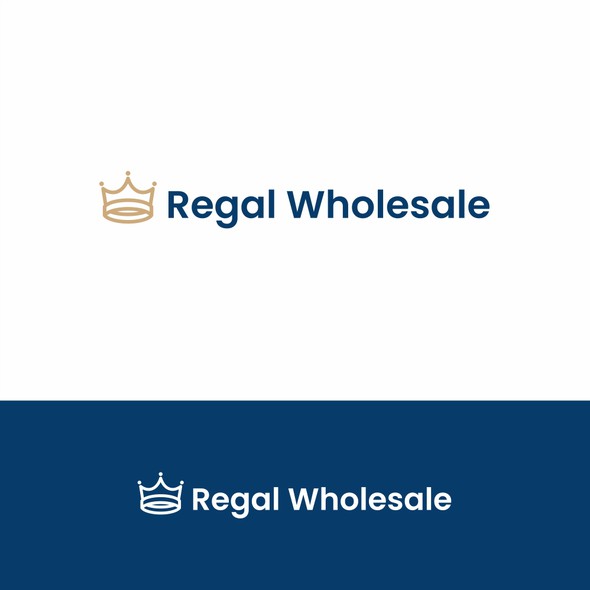 Crown design with the title 'regal wholesale logo design'