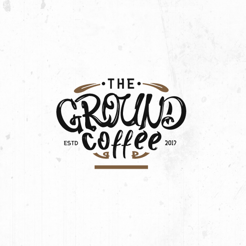 Coffee design with the title 'Ground coffee'