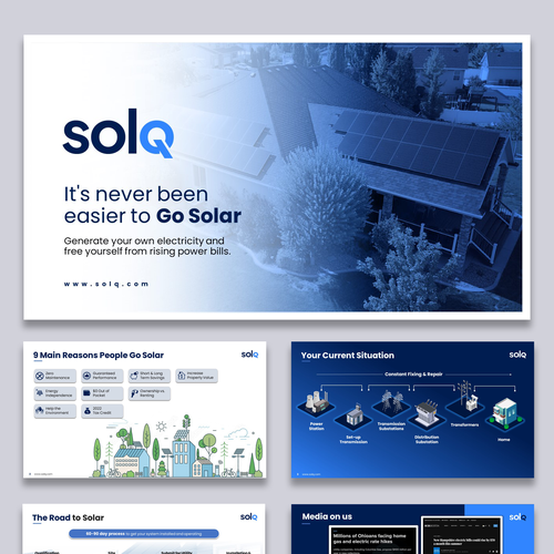 Solar design with the title 'SolQ Residential Solar Energy Installation '