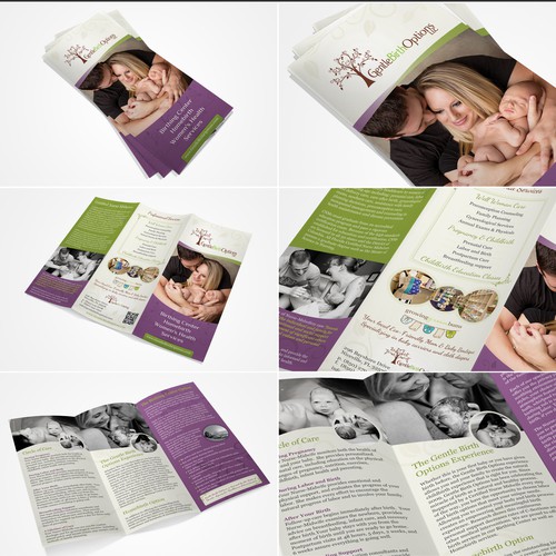 Mother design with the title 'Birthing Center Brochure'